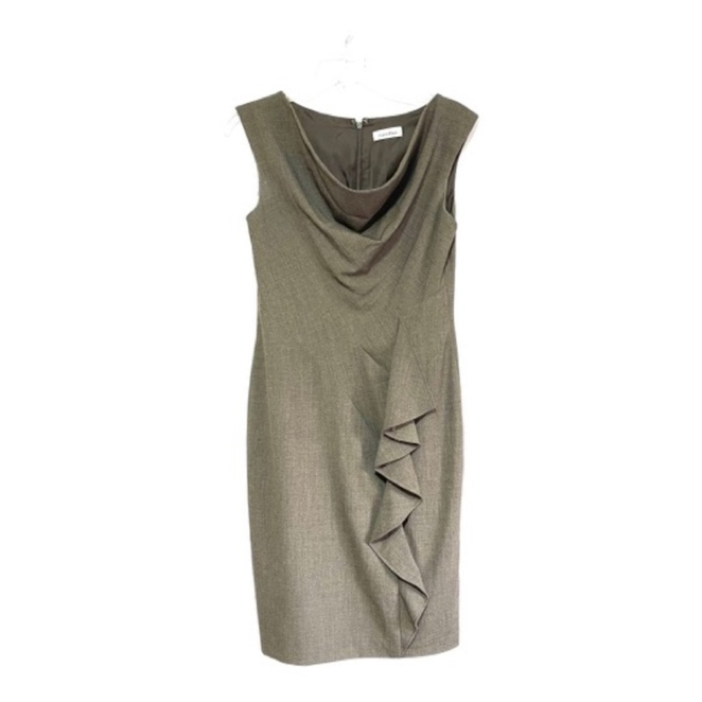 Calvin Klein Sleeveless Faux Wrap Dress